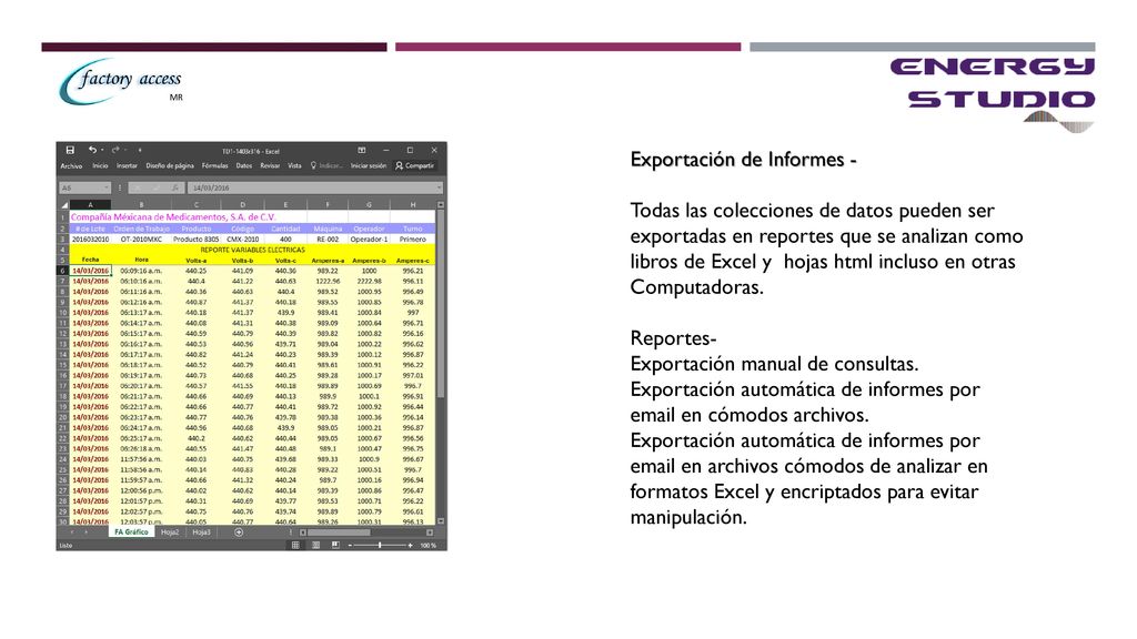 Exportación de Informes - Todas las colecciones de datos pueden ser