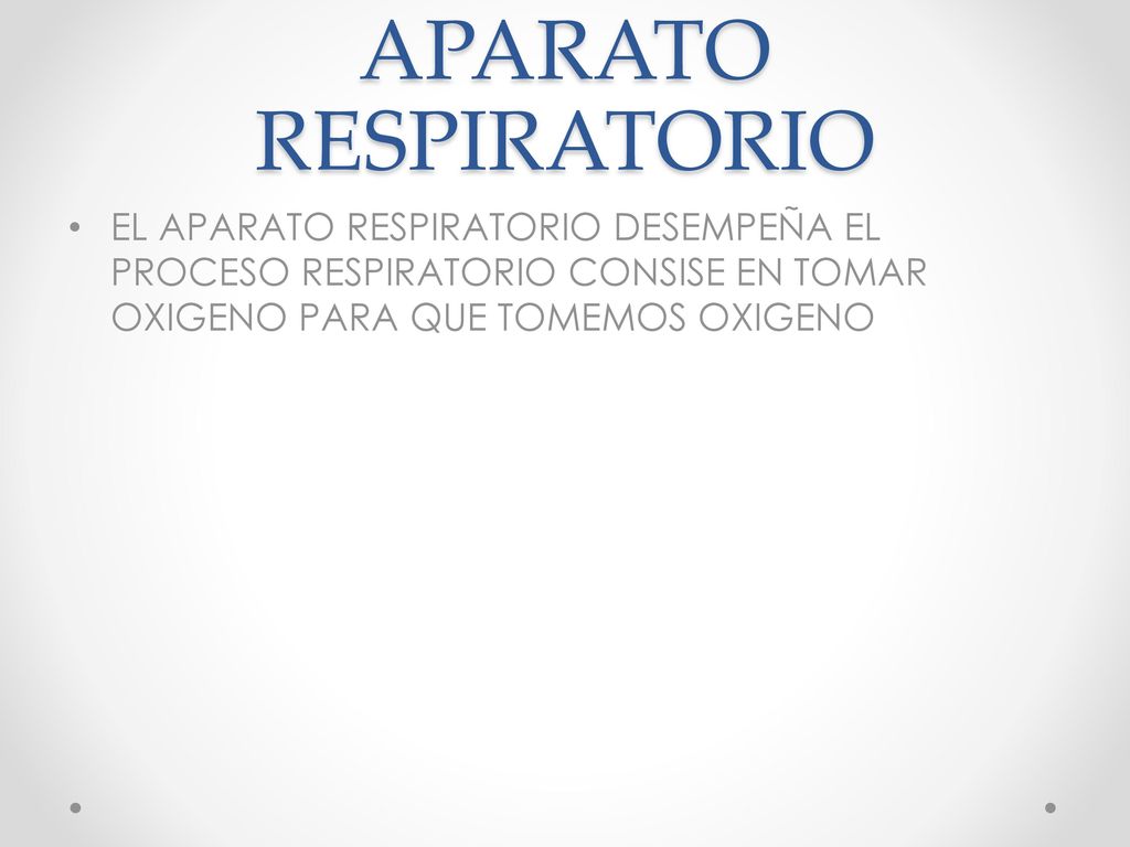 APARATO RESPIRATORIO EL APARATO RESPIRATORIO DESEMPEÑA EL PROCESO RESPIRATORIO CONSISE EN TOMAR OXIGENO PARA QUE TOMEMOS OXIGENO.