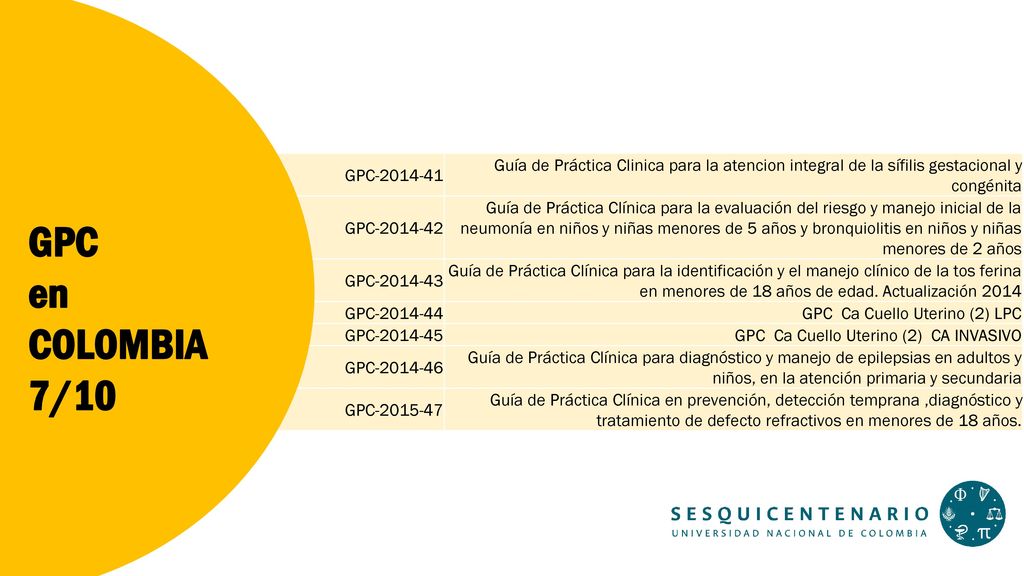 GPC Guía de Práctica Clinica para la atencion integral de la sífilis gestacional y congénita.