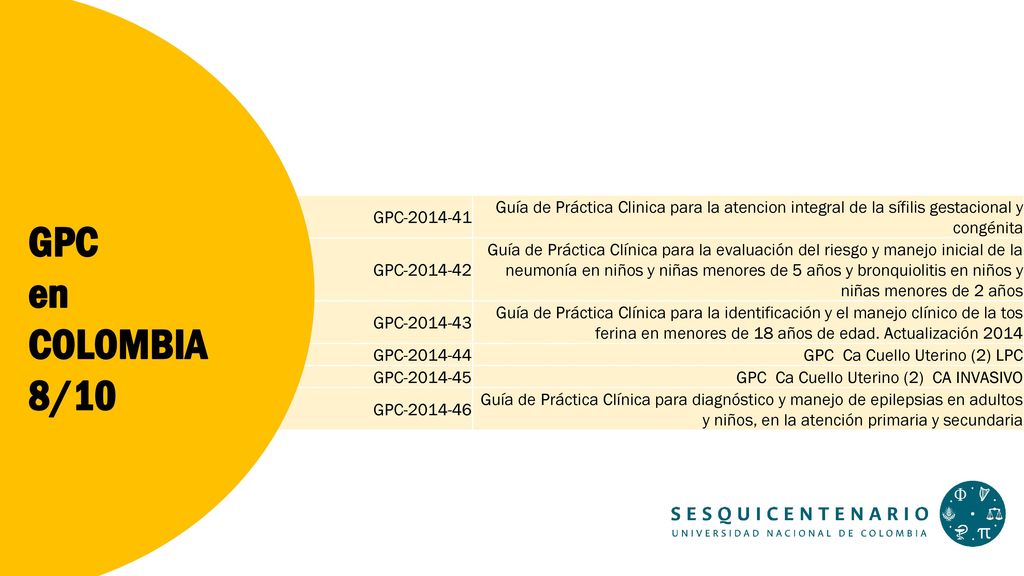 GPC Guía de Práctica Clinica para la atencion integral de la sífilis gestacional y congénita.