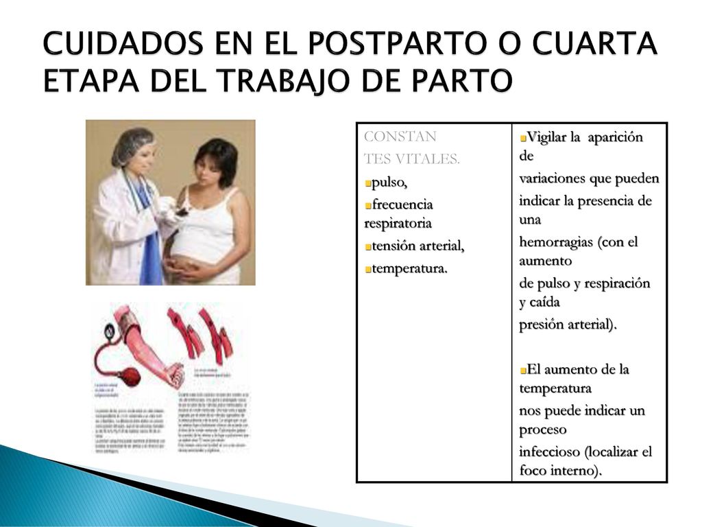 CUIDADOS EN EL POSTPARTO O CUARTA ETAPA DEL TRABAJO DE PARTO