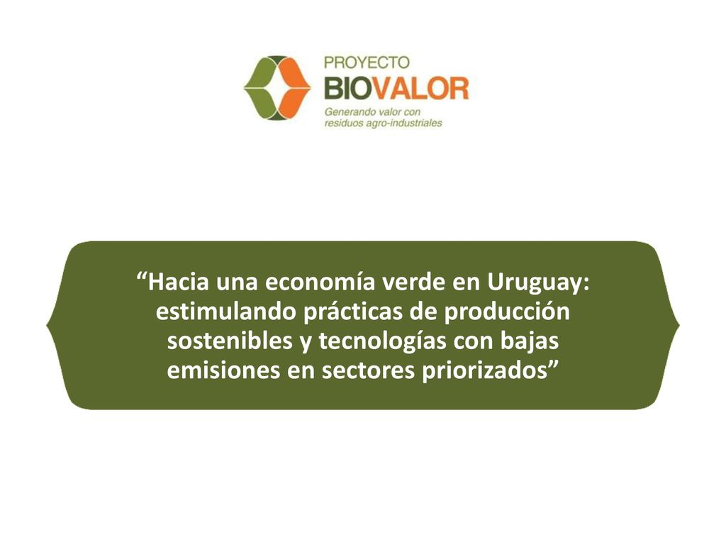 Hacia una economía verde en Uruguay: estimulando prácticas de producción sostenibles y tecnologías con bajas emisiones en sectores priorizados