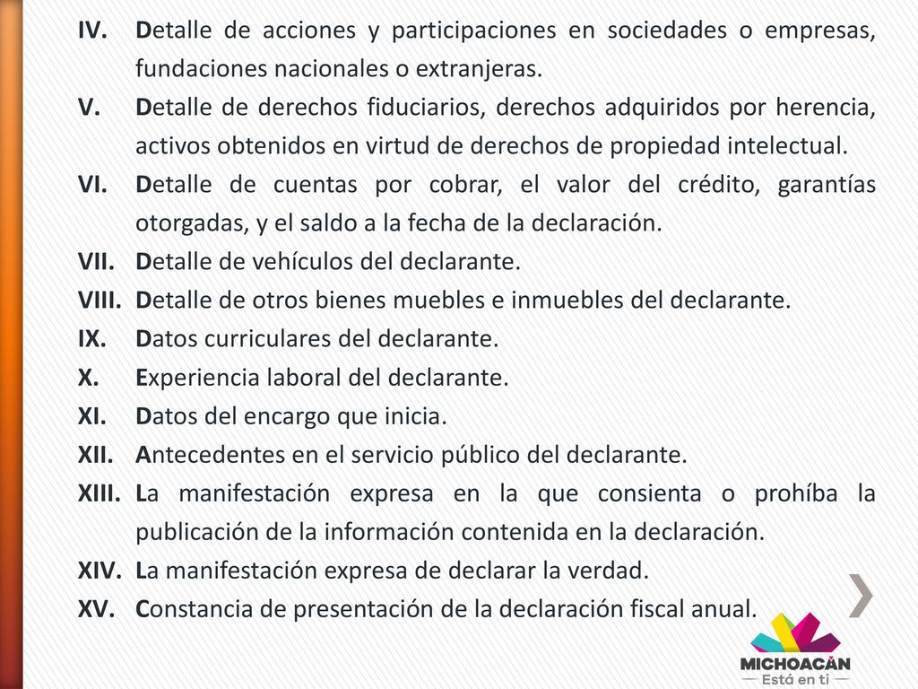 Detalle de acciones y participaciones en sociedades o empresas, fundaciones nacionales o extranjeras.