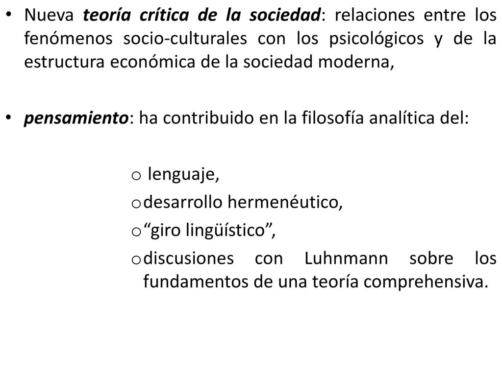 Nueva teoría crítica de la sociedad: relaciones entre los fenómenos socio-culturales con los psicológicos y de la estructura económica de la sociedad moderna,