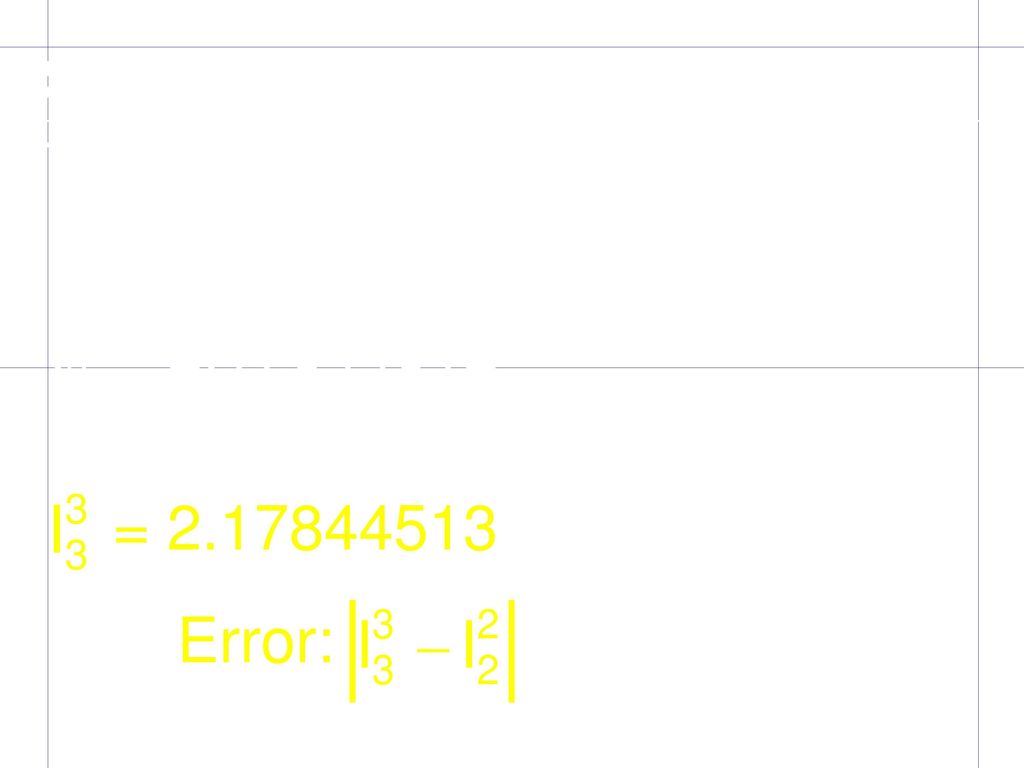 Solución Trapecios, n = 32: = = = = Error: