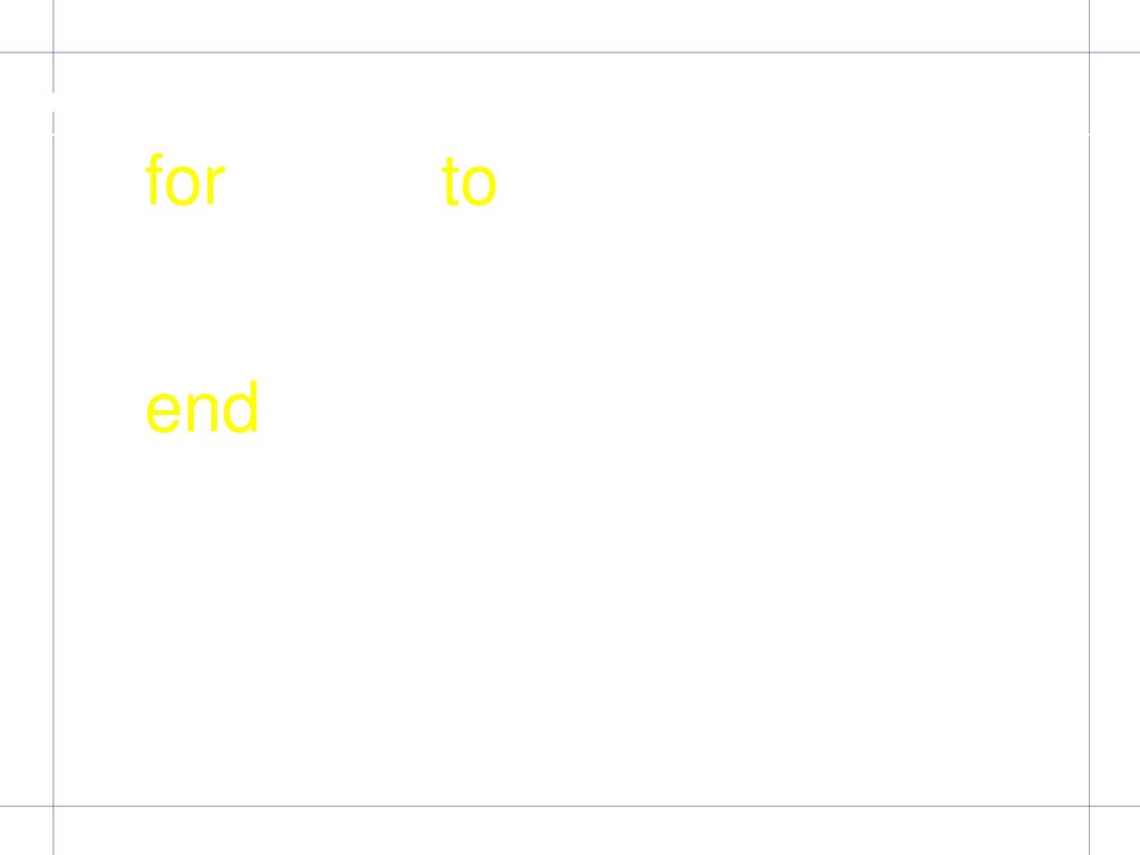 Algoritmo for m = 1 to k end