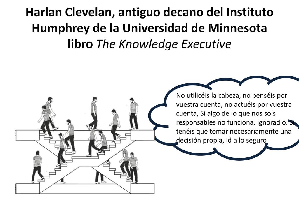 Harlan Clevelan, antiguo decano del Instituto Humphrey de la Universidad de Minnesota libro The Knowledge Executive