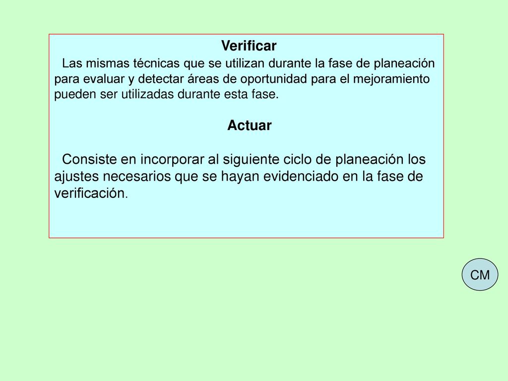 Las mismas técnicas que se utilizan durante la fase de planeación