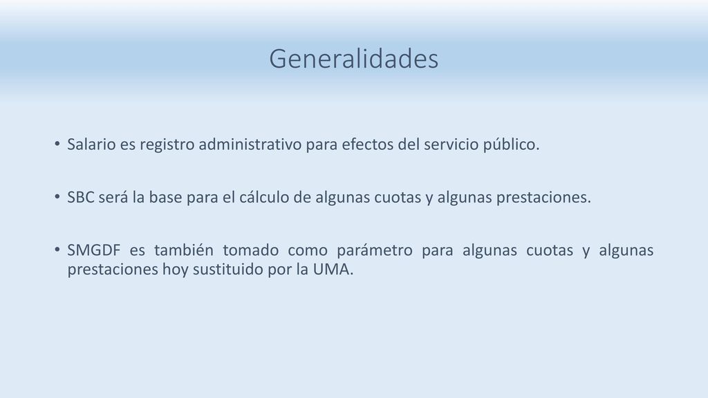 Generalidades Salario es registro administrativo para efectos del servicio público.
