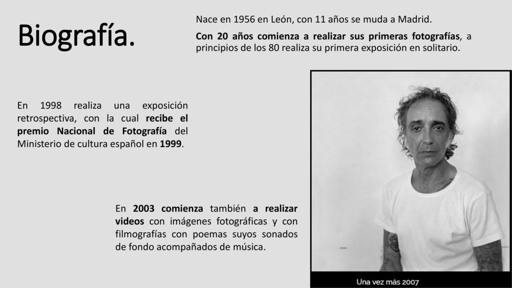 Nace en 1956 en León, con 11 años se muda a Madrid