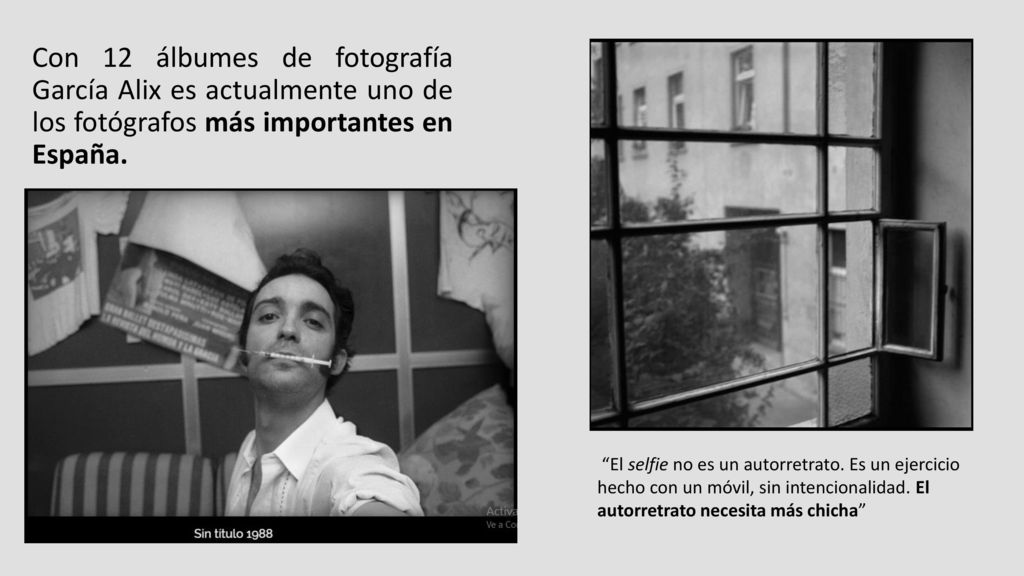 Con 12 álbumes de fotografía García Alix es actualmente uno de los fotógrafos más importantes en España.
