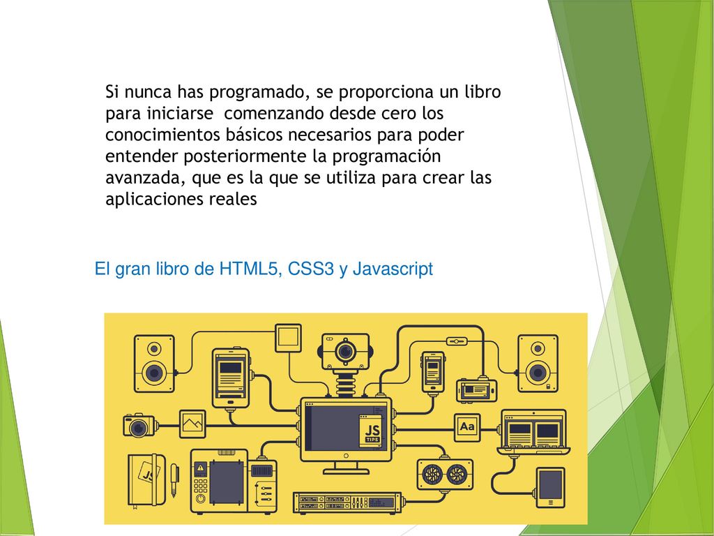 Si nunca has programado, se proporciona un libro para iniciarse comenzando desde cero los conocimientos básicos necesarios para poder entender posteriormente la programación avanzada, que es la que se utiliza para crear las aplicaciones reales