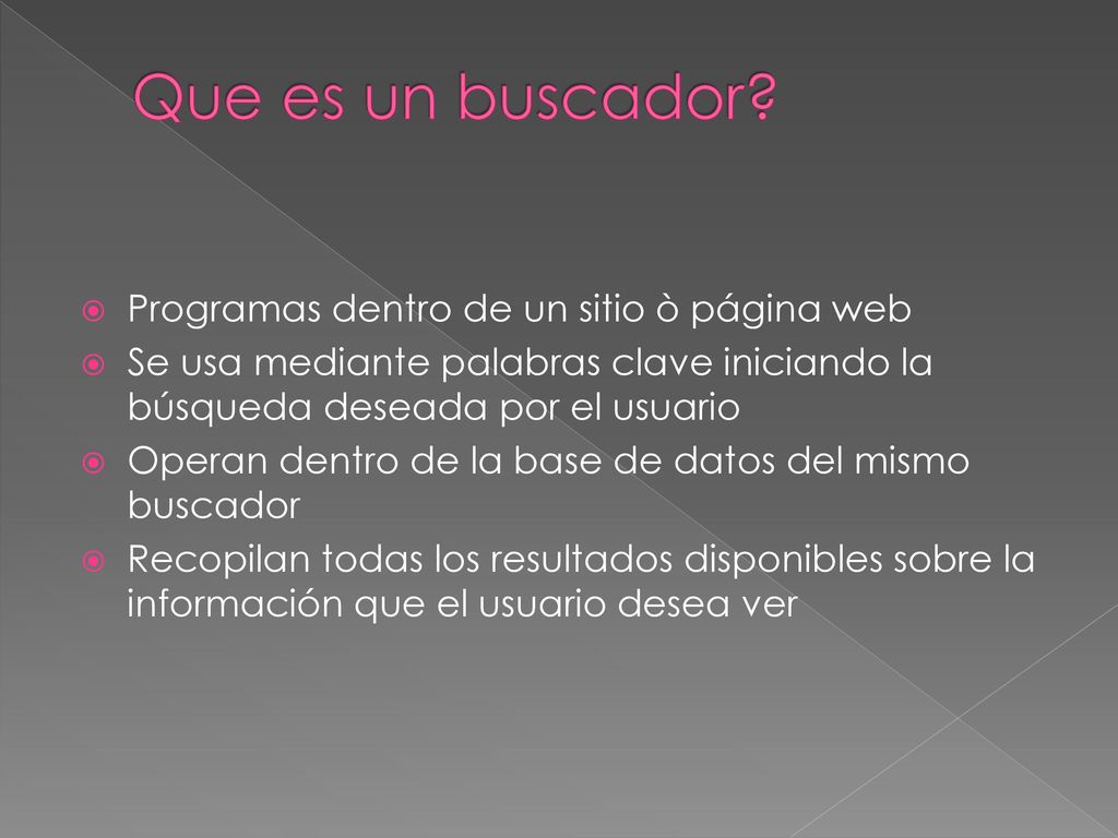 Que es un buscador Programas dentro de un sitio ò página web