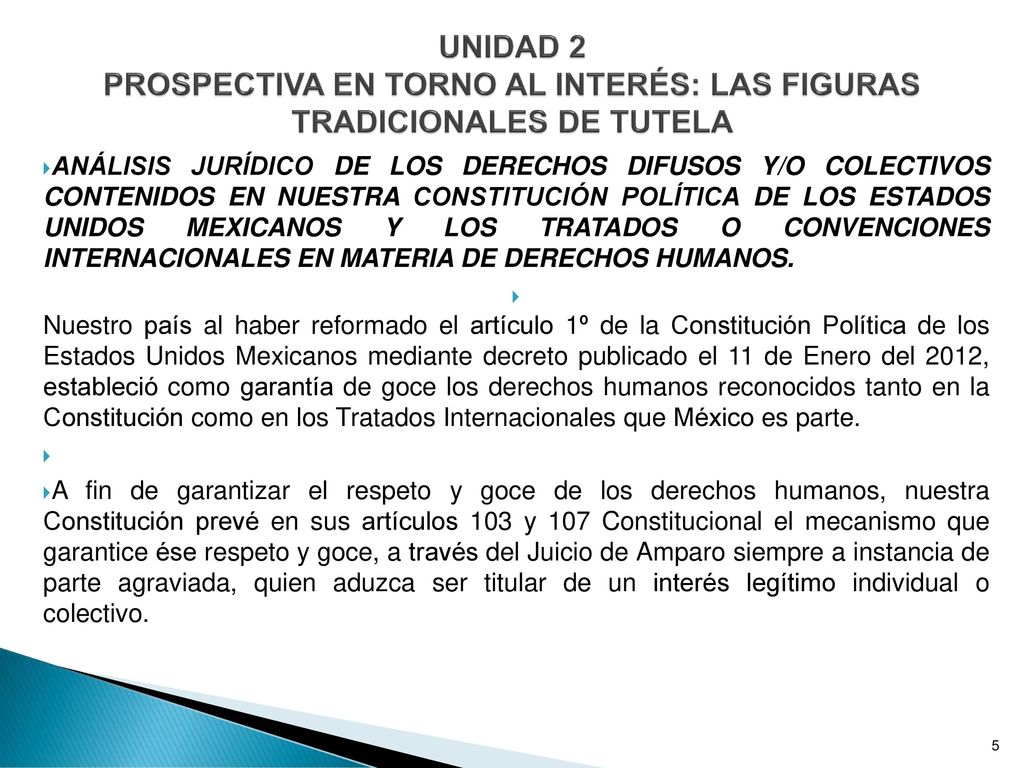 UNIDAD 2 PROSPECTIVA EN TORNO AL INTERÉS: LAS FIGURAS TRADICIONALES DE TUTELA