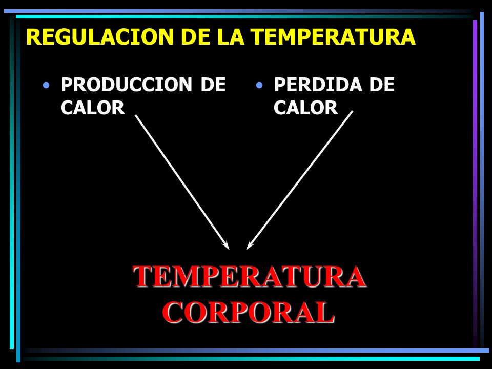 REGULACION DE LA TEMPERATURA