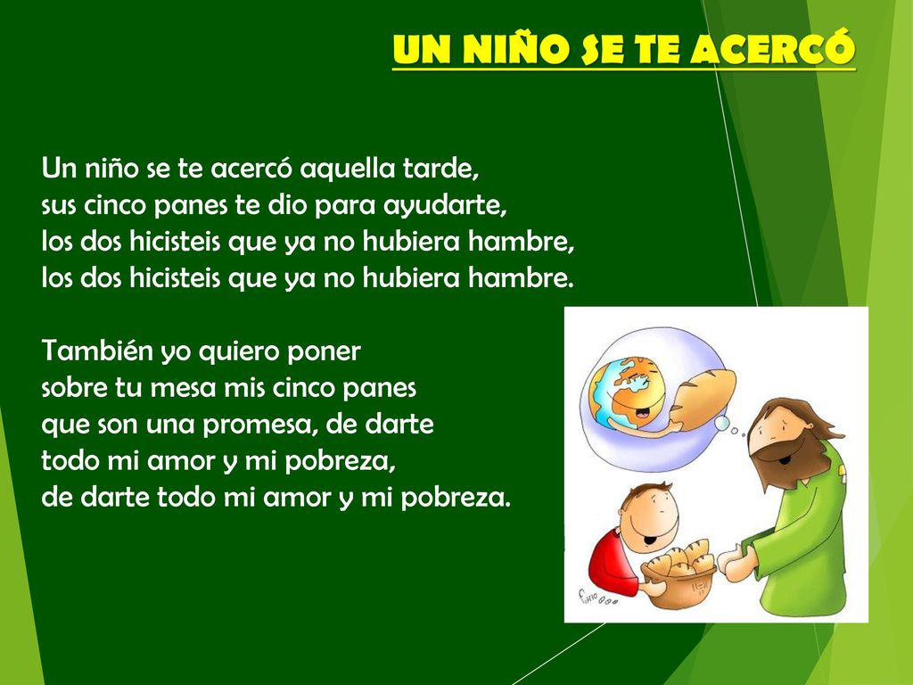 UN NIÑO SE TE ACERCÓ Un niño se te acercó aquella tarde,
