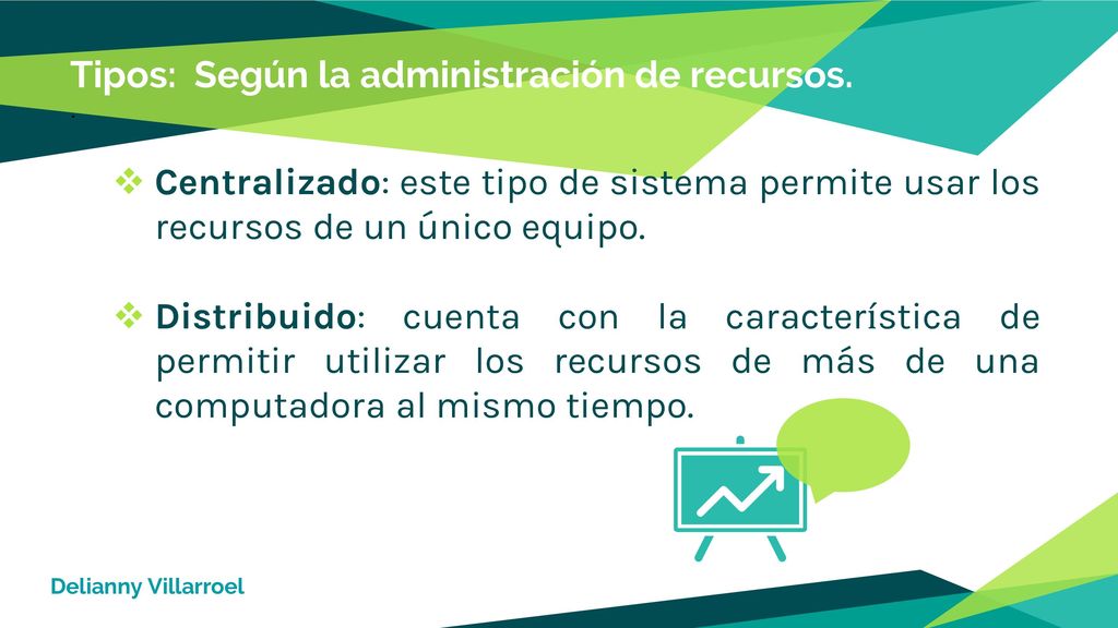 Tipos: Según la administración de recursos.