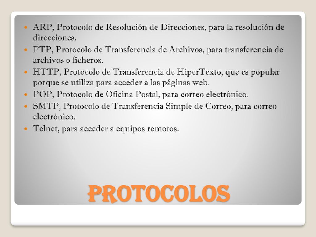 ARP, Protocolo de Resolución de Direcciones, para la resolución de direcciones.
