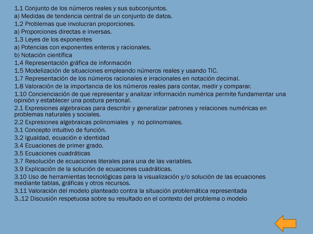 1. 1 Conjunto de los números reales y sus subconjuntos