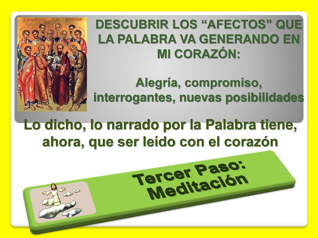 DESCUBRIR LOS AFECTOS QUE LA PALABRA VA GENERANDO EN MI CORAZÓN: