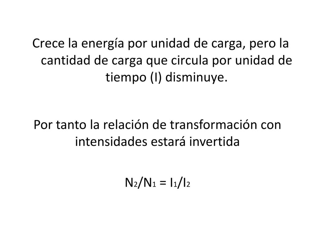 Crece la energía por unidad de carga, pero la cantidad de carga que circula por unidad de tiempo (I) disminuye.