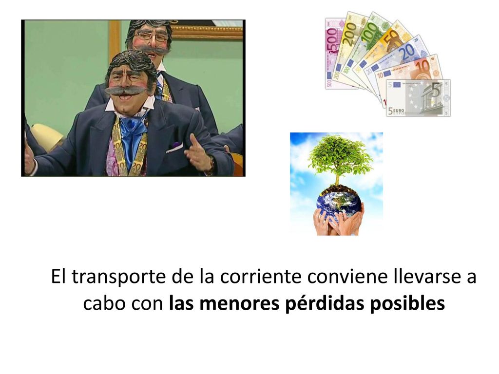 El transporte de la corriente conviene llevarse a cabo con las menores pérdidas posibles