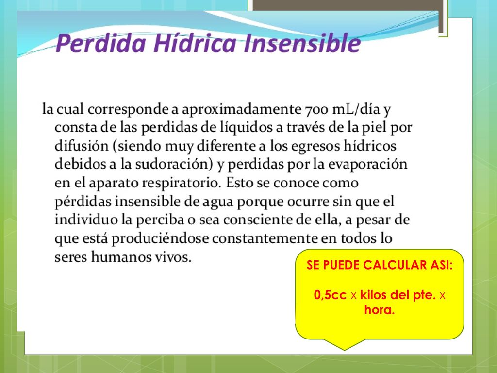 SE PUEDE CALCULAR ASI: 0,5cc x kilos del pte. x hora.