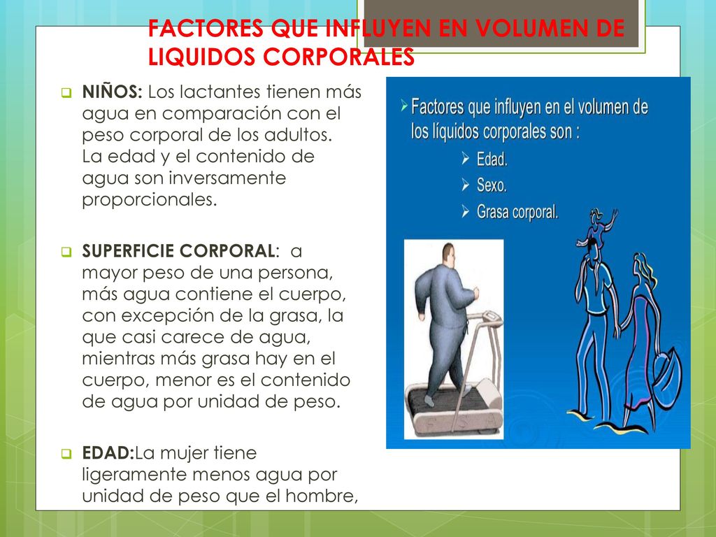 FACTORES QUE INFLUYEN EN VOLUMEN DE LIQUIDOS CORPORALES
