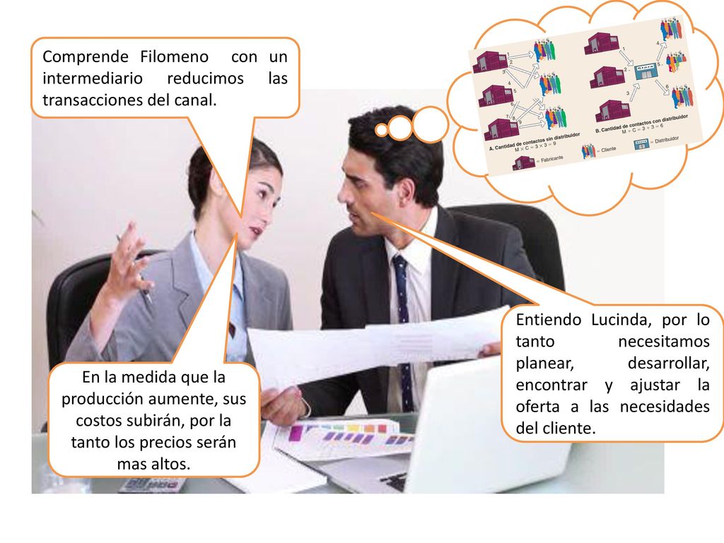 Comprende Filomeno con un intermediario reducimos las transacciones del canal.