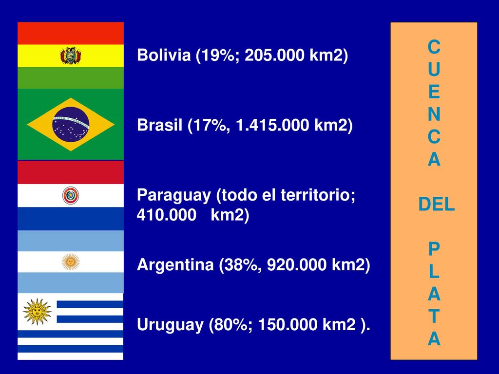 C U E N A DEL P L T Bolivia (19%; km2)