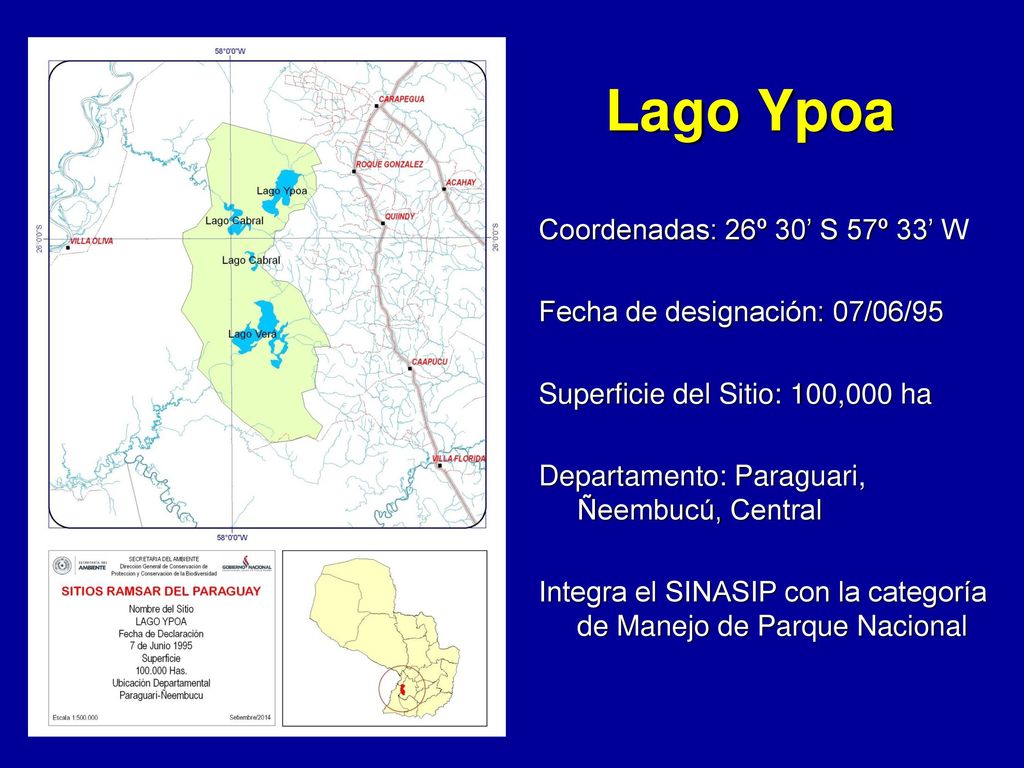 Lago Ypoa Coordenadas: 26º 30’ S 57º 33’ W