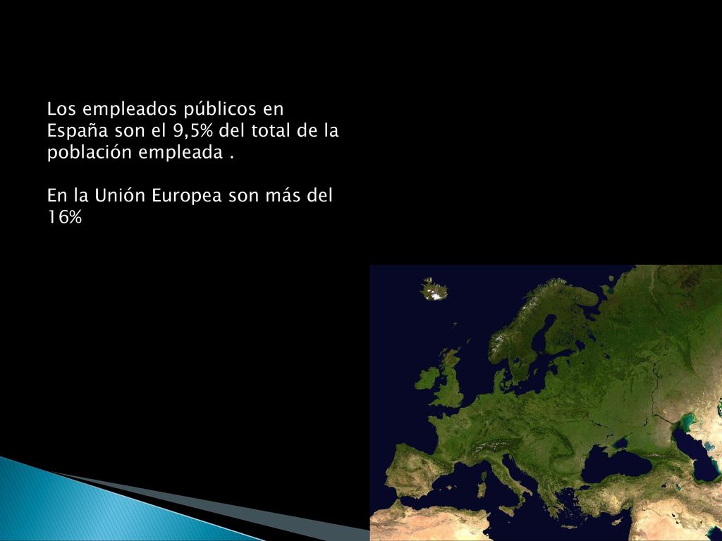Los empleados públicos en España son el 9,5% del total de la población empleada .