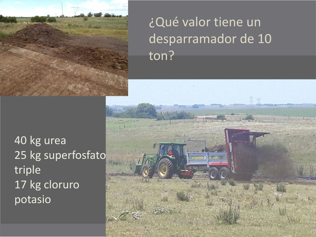 ¿Qué valor tiene un desparramador de 10 ton