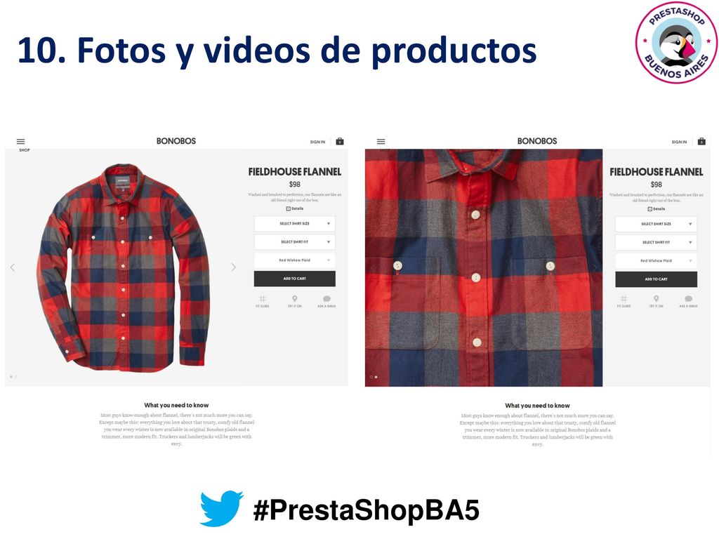 10. Fotos y videos de productos