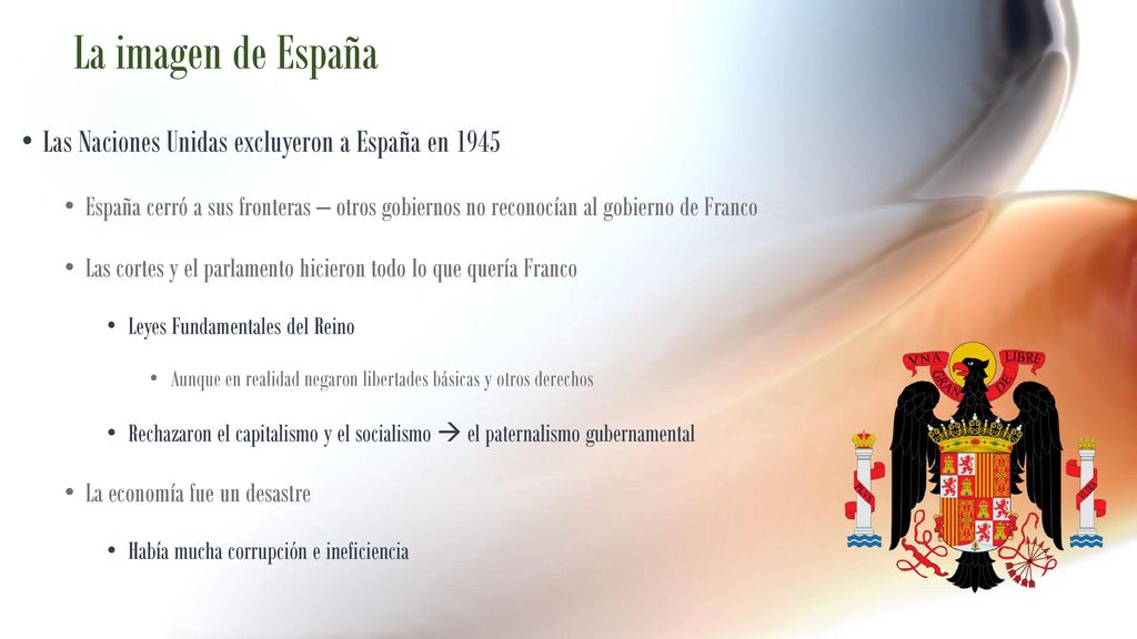 La imagen de España Las Naciones Unidas excluyeron a España en 1945