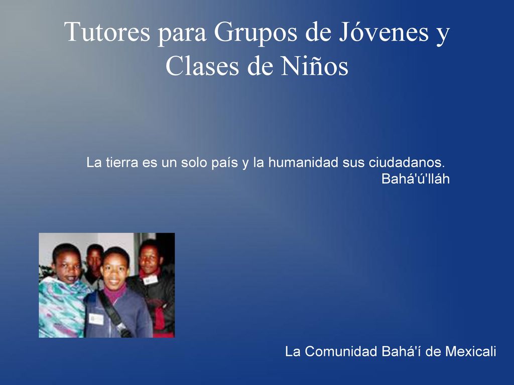 Tutores para Grupos de Jóvenes y Clases de Niños