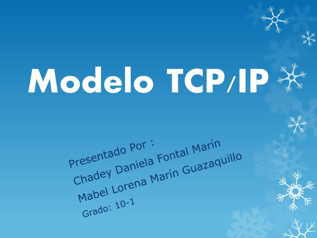 Modelo TCP/IP Presentado Por : Chadey Daniela Fontal Marín