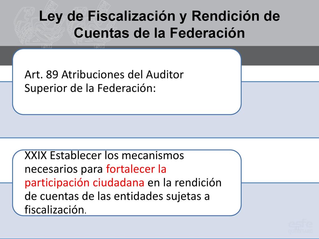 Ley de Fiscalización y Rendición de Cuentas de la Federación
