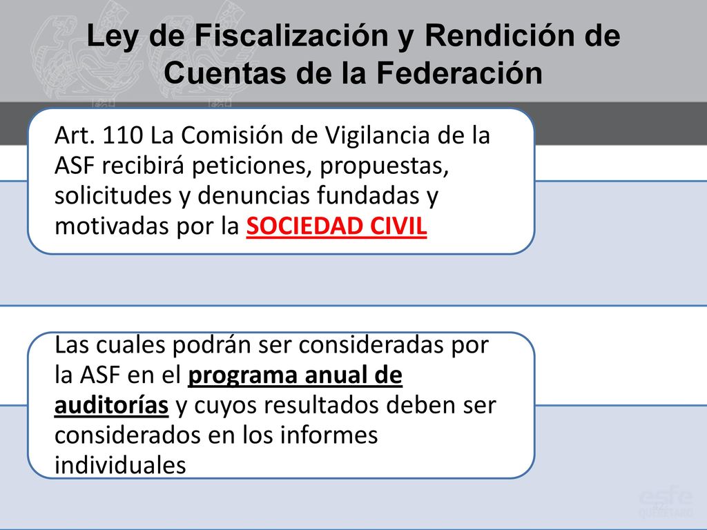 Ley de Fiscalización y Rendición de Cuentas de la Federación