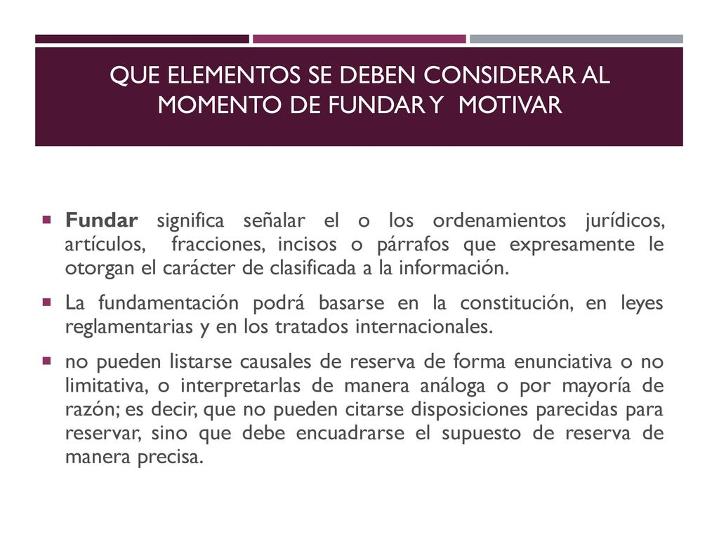 QUE ELEMENTOS SE DEBEN CONSIDERAR AL MOMENTO DE FUNDAR Y MOTIVAR