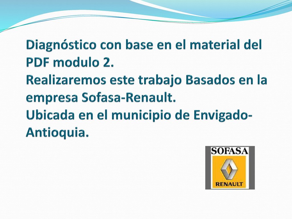 Diagnóstico con base en el material del PDF modulo 2.