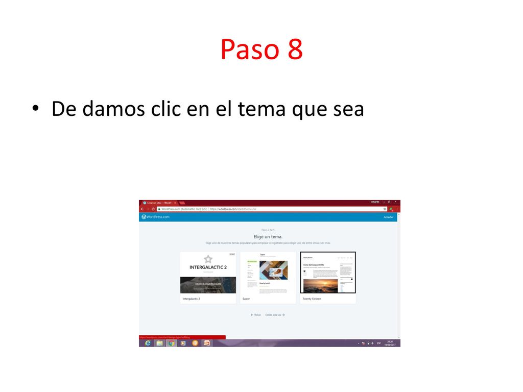 Paso 8 De damos clic en el tema que sea