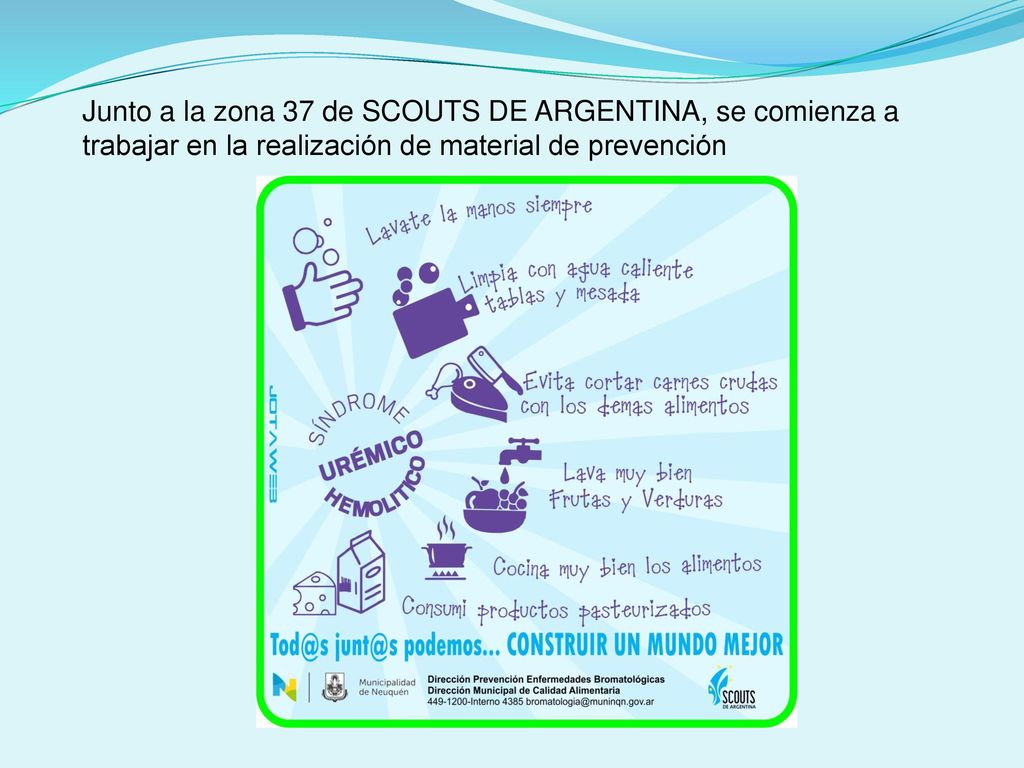 Junto a la zona 37 de SCOUTS DE ARGENTINA, se comienza a trabajar en la realización de material de prevención