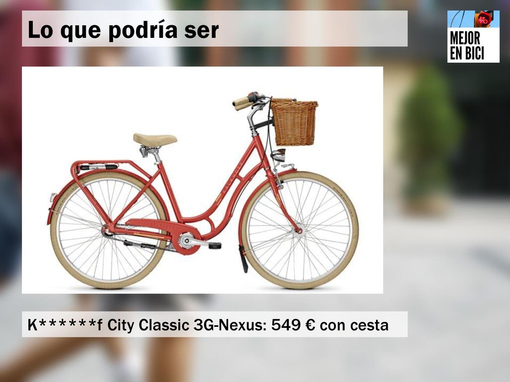 Lo que podría ser K******f City Classic 3G-Nexus: 549 € con cesta