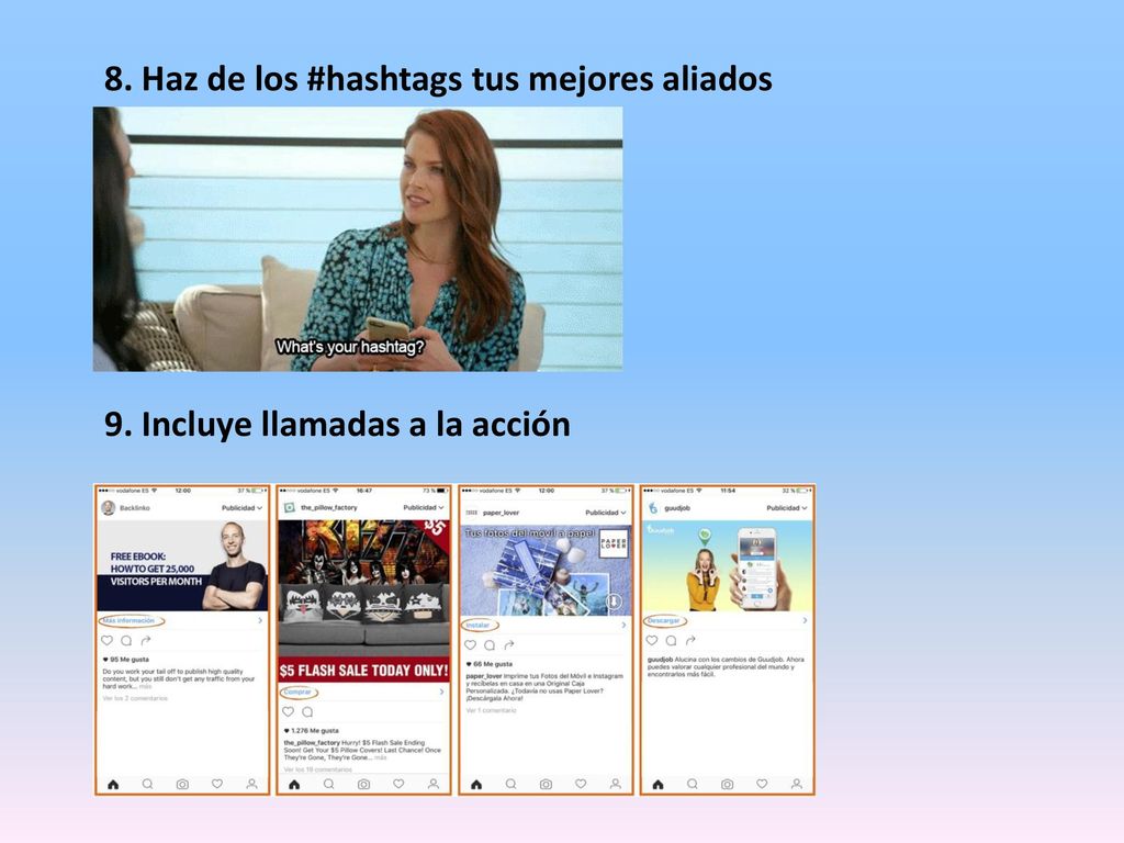 8. Haz de los #hashtags tus mejores aliados