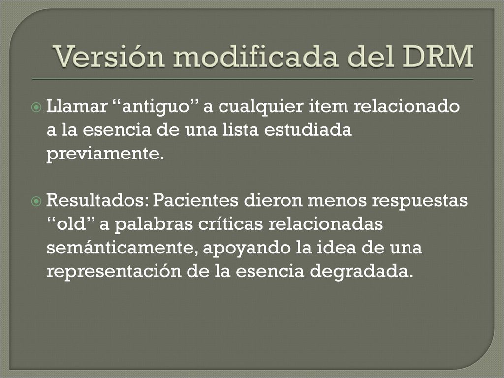 Llamar antiguo a cualquier item relacionado a la esencia de una lista estudiada previamente.