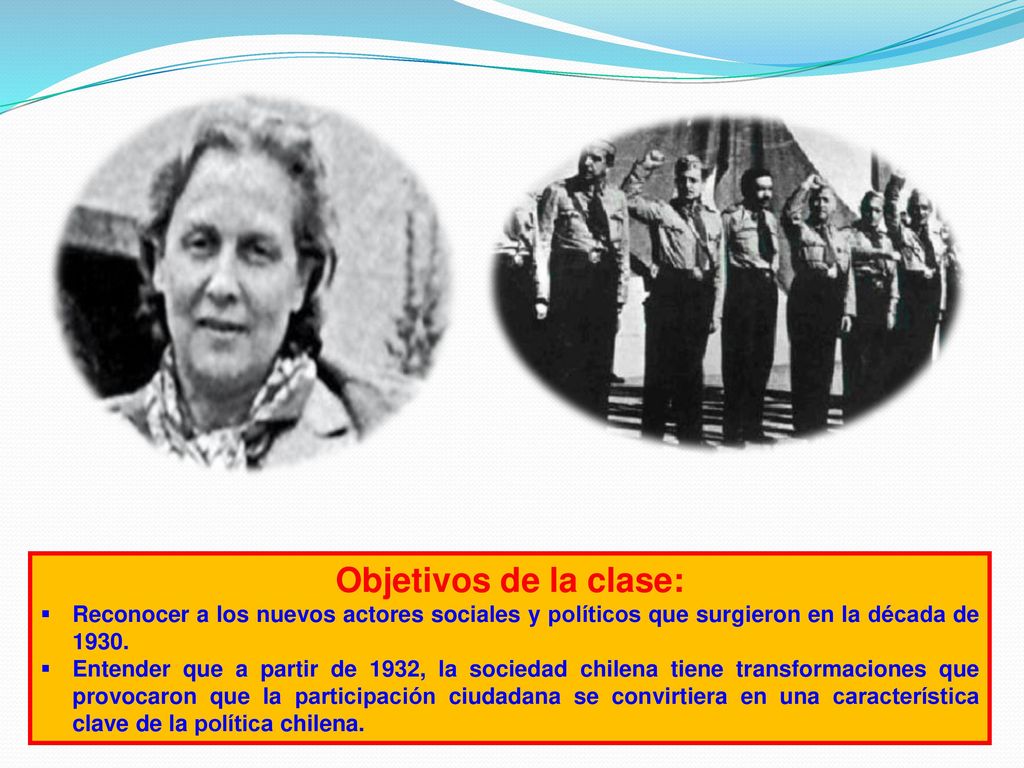 Objetivos de la clase: Reconocer a los nuevos actores sociales y políticos que surgieron en la década de