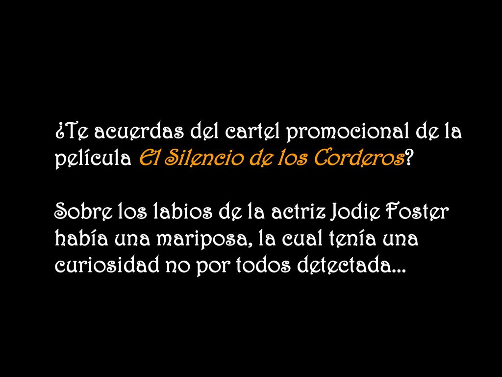 ¿Te acuerdas del cartel promocional de la película El Silencio de los Corderos