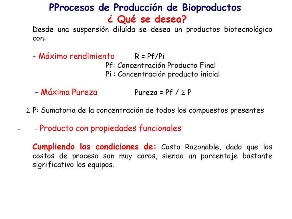 PProcesos de Producción de Bioproductos