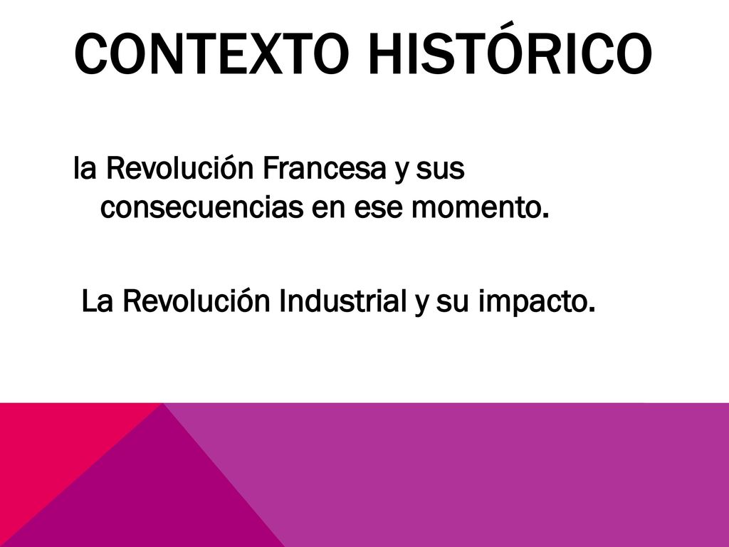 Contexto histórico la Revolución Francesa y sus consecuencias en ese momento.